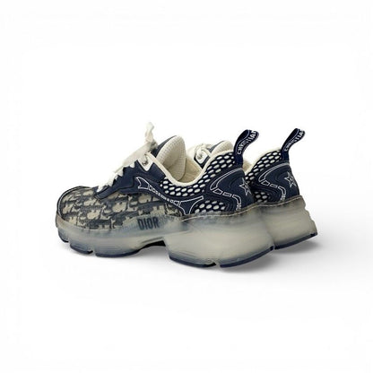 Dior Vibe Sneakers Shoes Leather Rubber Fabric Navy White Logo