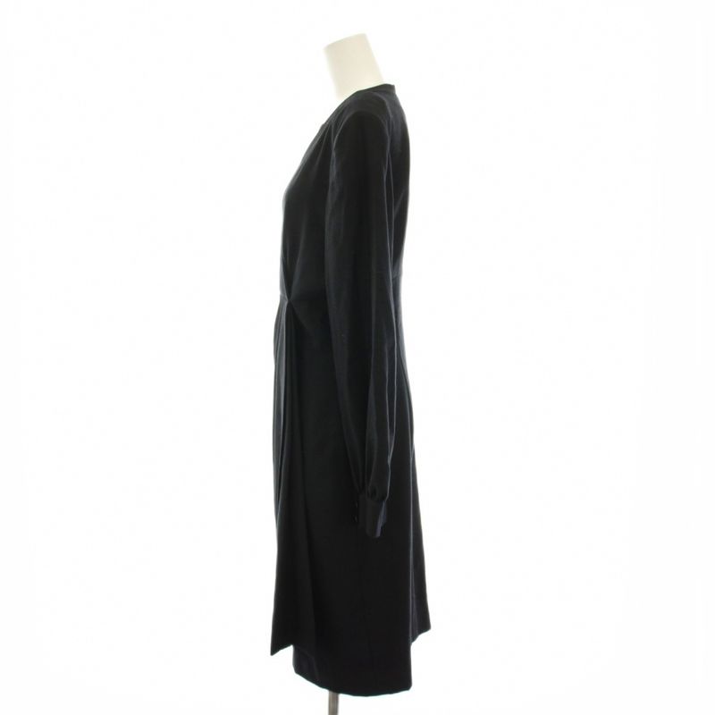 Dior Dress Cache Knee Length Long Sleeve 9 Black YM