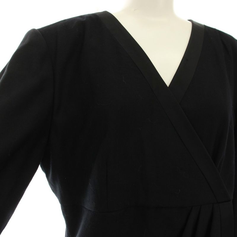 Dior Dress Cache Knee Length Long Sleeve 9 Black YM