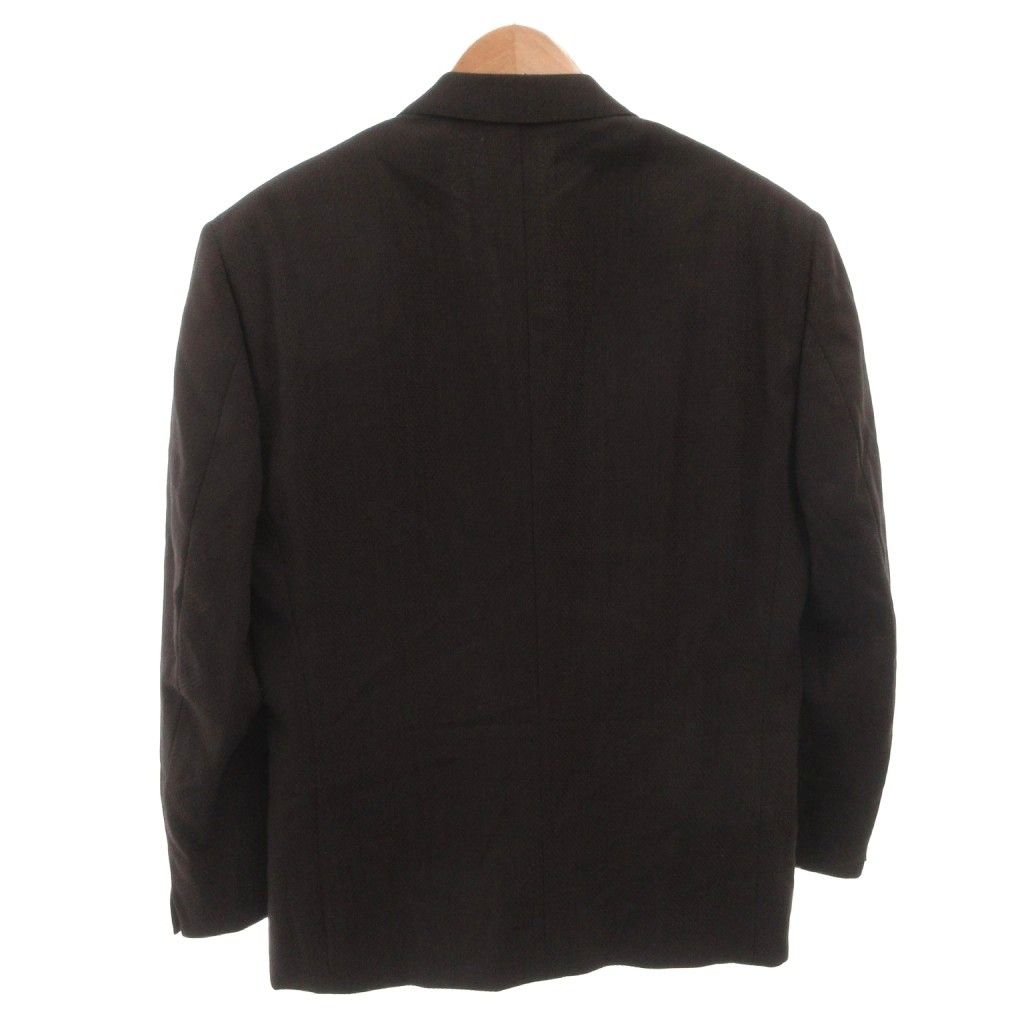 Versace Suit Set Business Jacket Pants Wool Lining Medusa Pattern 46 Brown