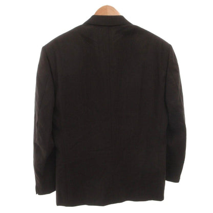 Versace Suit Set Business Jacket Pants Wool Lining Medusa Pattern 46 Brown