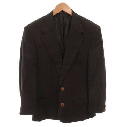 Versace Suit Set Business Jacket Pants Wool Lining Medusa Pattern 46 Brown