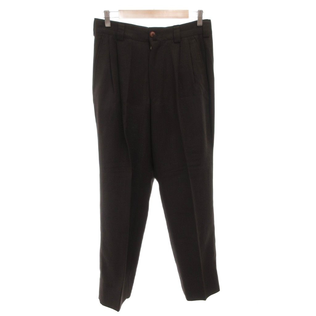 Versace Suit Set Business Jacket Pants Wool Lining Medusa Pattern 46 Brown