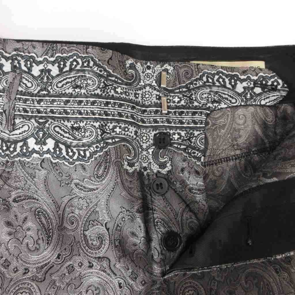 Balenciaga Pants Trousers Paisley Straight 38 Silver