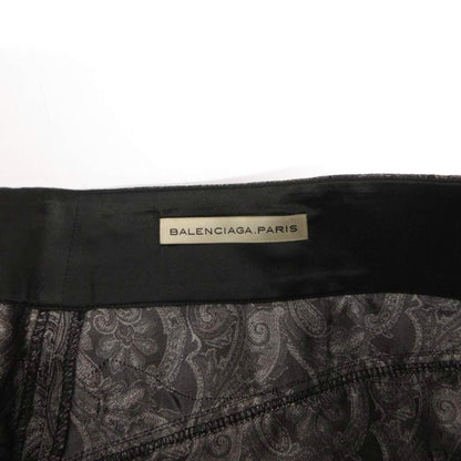 Balenciaga Pants Trousers Paisley Straight 38 Silver