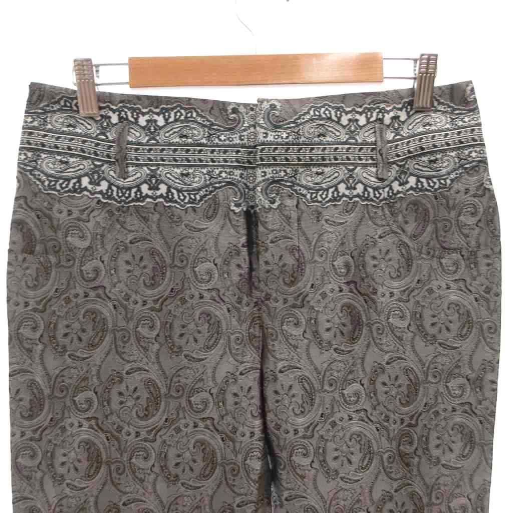 Balenciaga Pants Trousers Paisley Straight 38 Silver