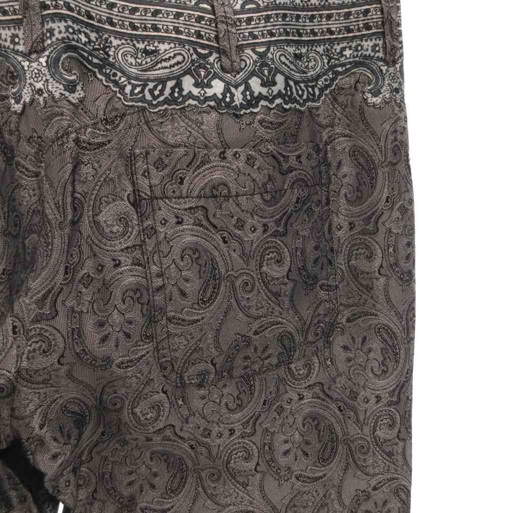 Balenciaga Pants Trousers Paisley Straight 38 Silver