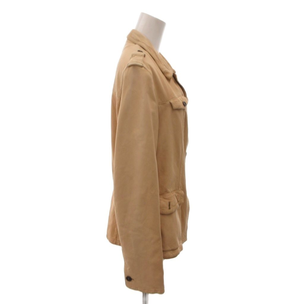 Prada Leather Jacket Epaulette M Brown
