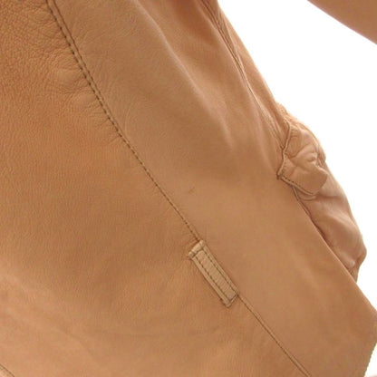 Prada Leather Jacket Epaulette M Brown
