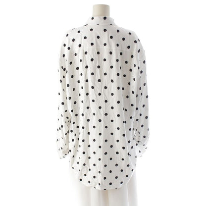 Balenciaga Polka Dot Print Shirt Blouse Top White 34