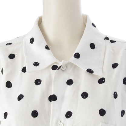 Balenciaga Polka Dot Print Shirt Blouse Top White 34