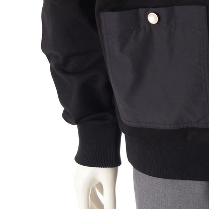 Louis Vuitton Cotton Nylon Logo Hybrid Jersey Jacket Black White