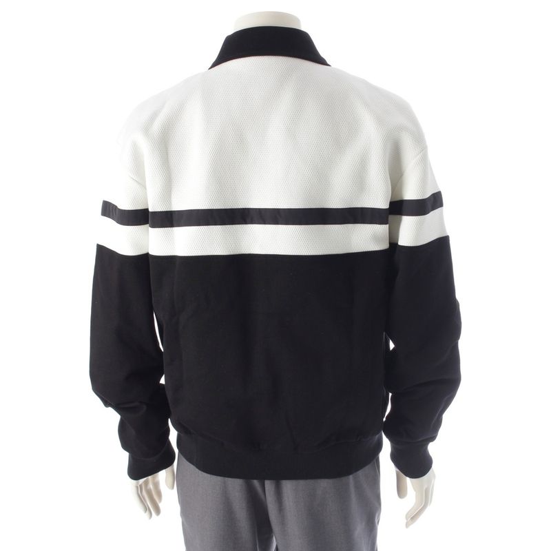 Louis Vuitton Cotton Nylon Logo Hybrid Jersey Jacket Black White