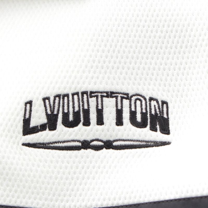 Louis Vuitton Cotton Nylon Logo Hybrid Jersey Jacket Black White