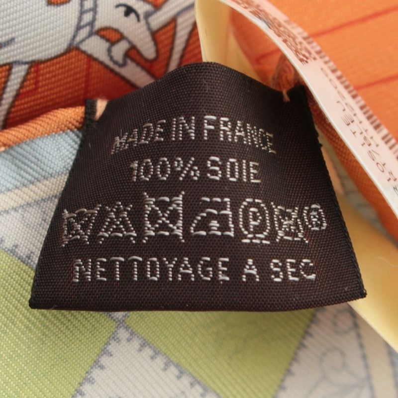 Hermes Carre 90 Silk Objets de Curiosite Scarf Orange