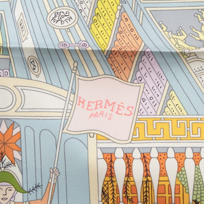 Hermes Carre 90 Silk Objets de Curiosite Scarf Orange