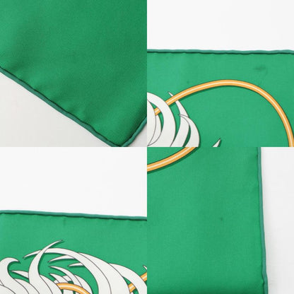 Hermes Carre 90 Silk Legende Brodee Embroidered Legend Scarf Green 90