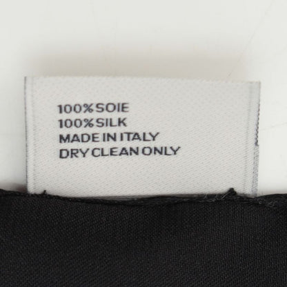 Celine Silk Triomphe Logo Large Scarf Black White