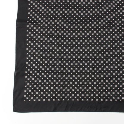 Celine Silk Triomphe Logo Large Scarf Black White