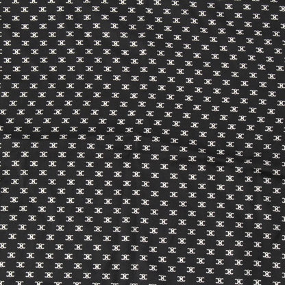 Celine Silk Triomphe Logo Large Scarf Black White
