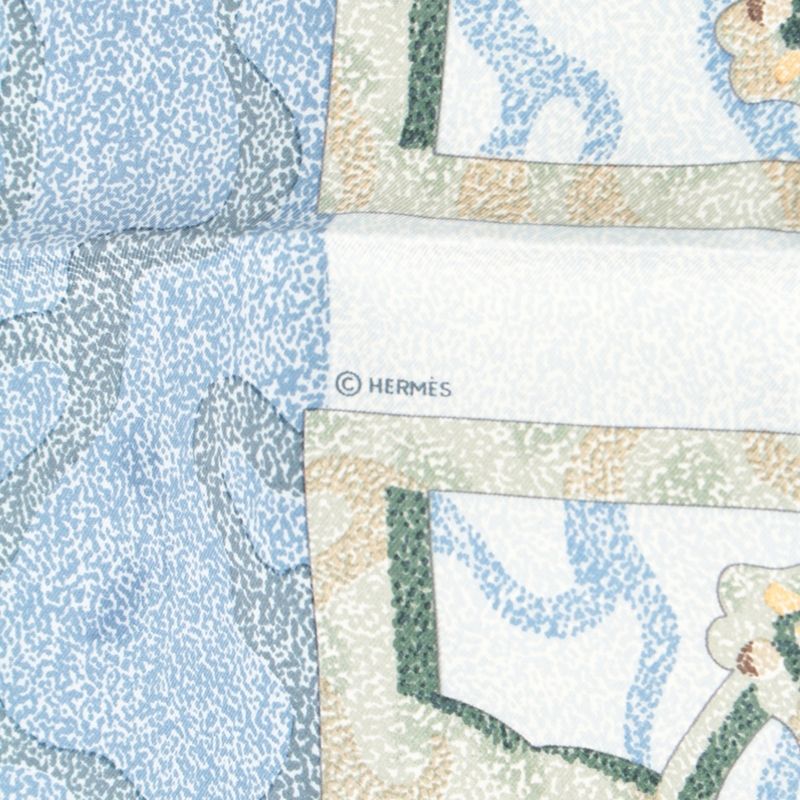 Hermes Carre 90 Silk Peintre du Cheval Horse Drawing Scarf