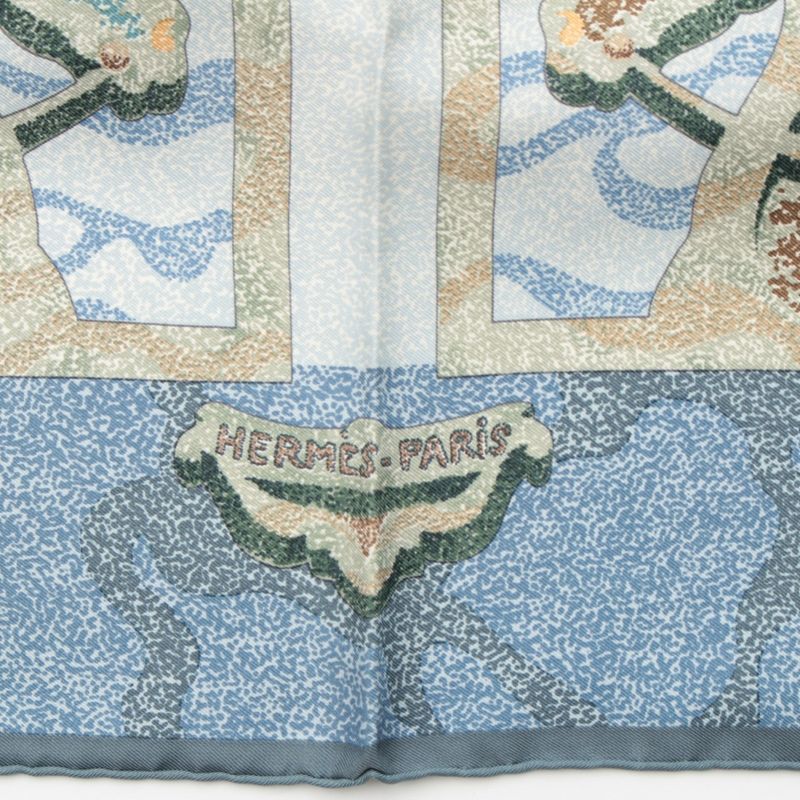 Hermes Carre 90 Silk Peintre du Cheval Horse Drawing Scarf