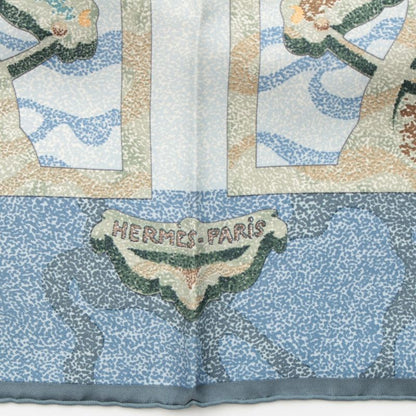 Hermes Carre 90 Silk Peintre du Cheval Horse Drawing Scarf