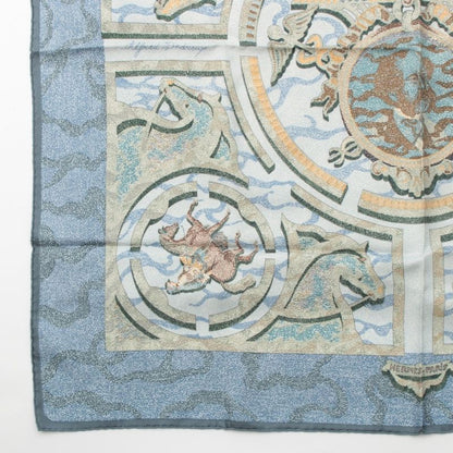 Hermes Carre 90 Silk Peintre du Cheval Horse Drawing Scarf
