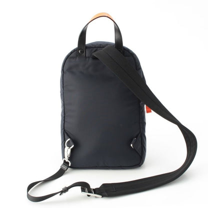 Prada Nylon Ring Silver Shoulder Bag One Orange Navy