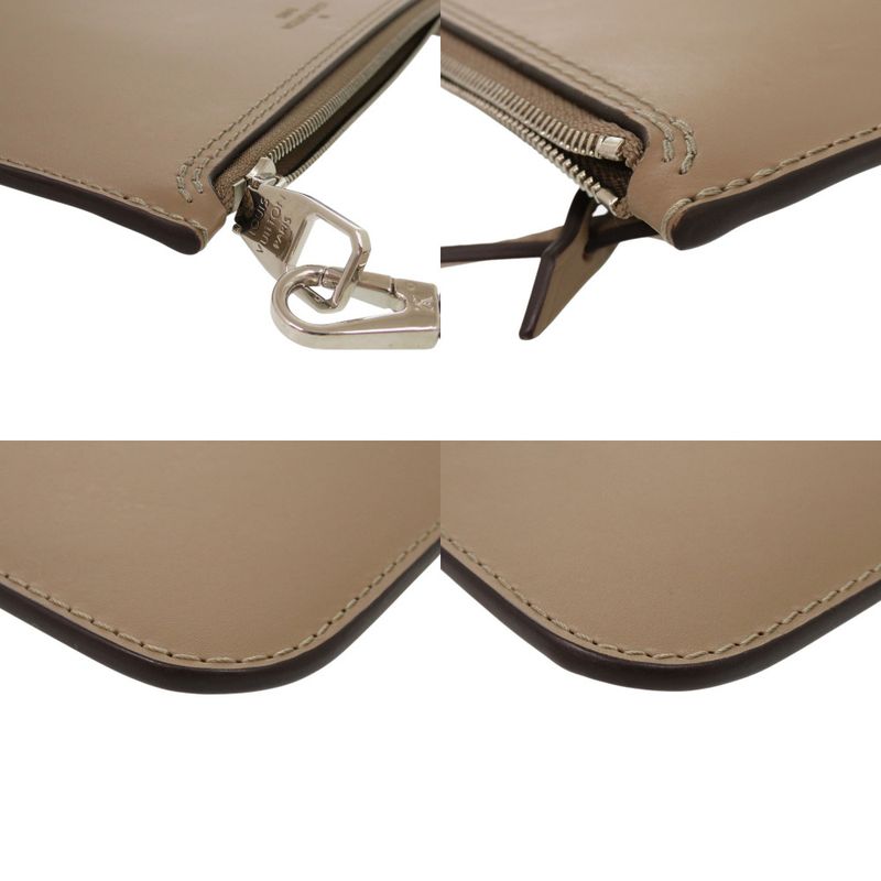 Louis Vuitton Hina MM Pouch Leather Brown