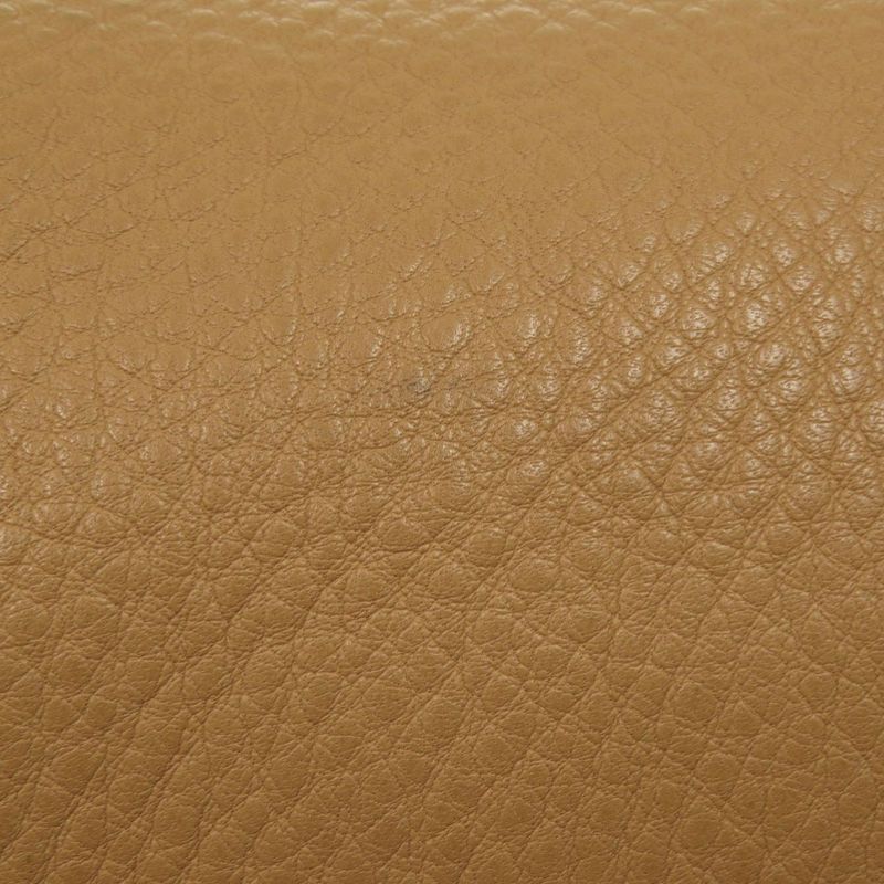 Prada Vitello Daino Gold Leather Brown Tote Shoulder Bag