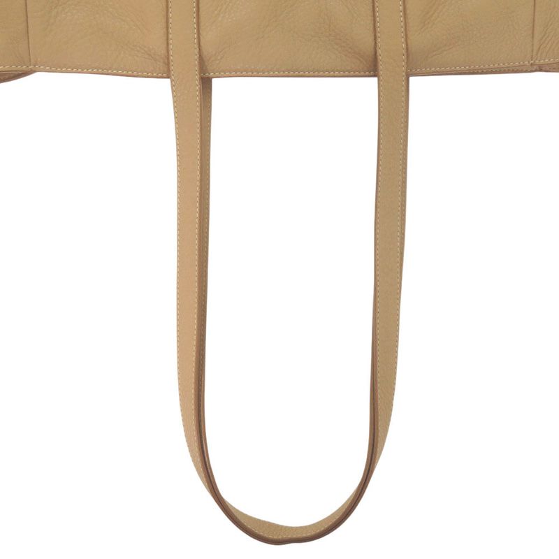 Prada Vitello Daino Gold Leather Brown Tote Shoulder Bag