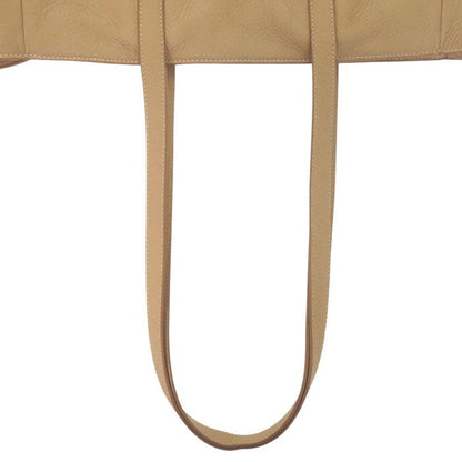 Prada Vitello Daino Gold Leather Brown Tote Shoulder Bag