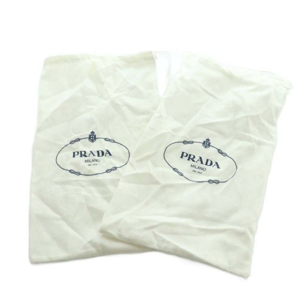 Prada Sandals Sling Bag Enamel 36 Black