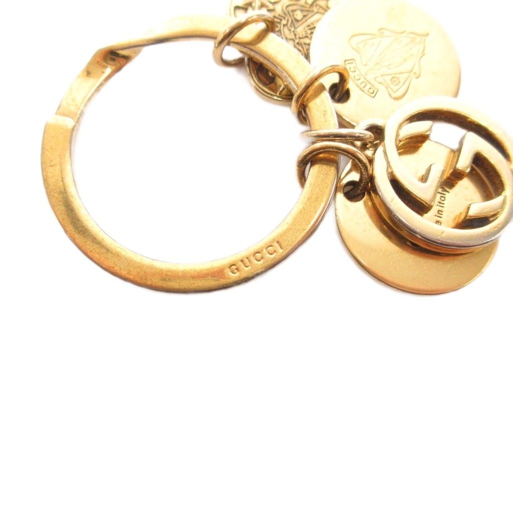 Gucci Key Ring Interlocking Logo Heart Gold