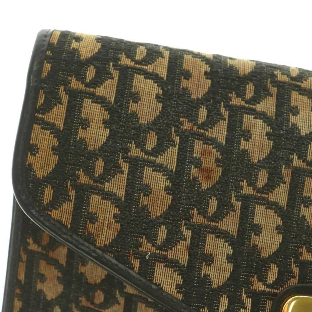 Dior Clutch Party Trotter Pattern Beige Black
