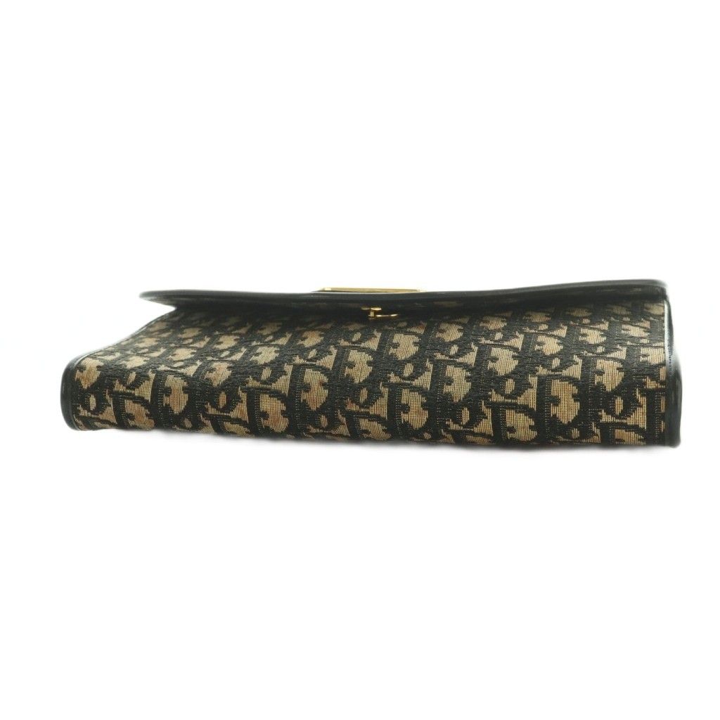 Dior Clutch Party Trotter Pattern Beige Black