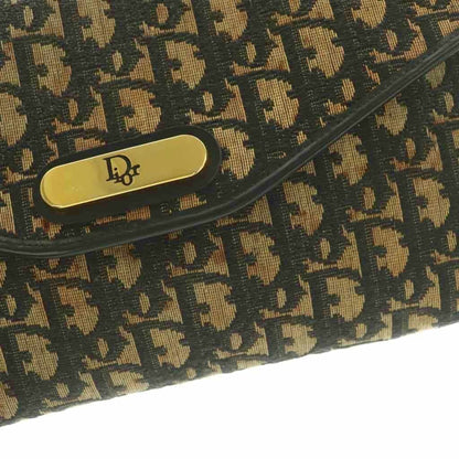 Dior Clutch Party Trotter Pattern Beige Black