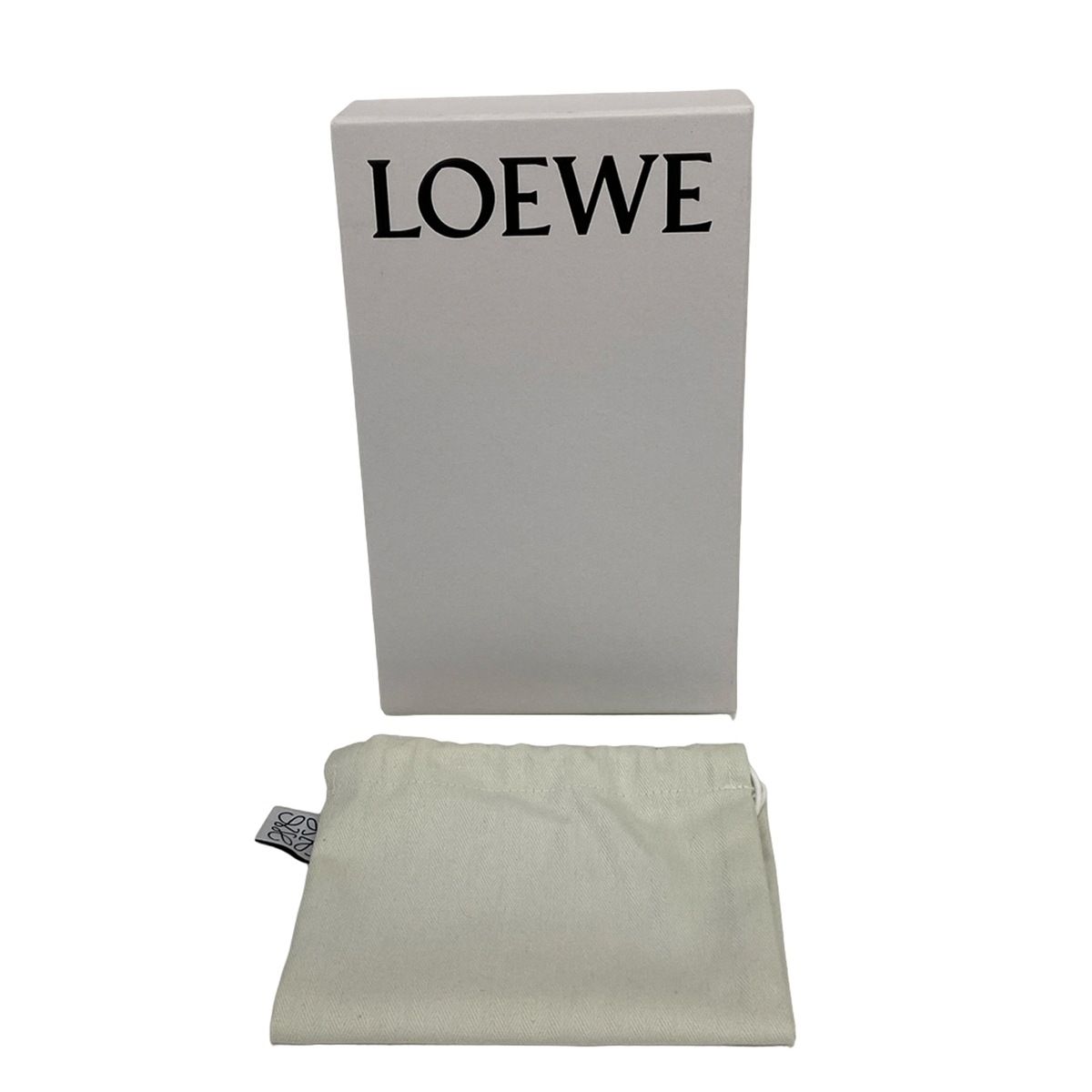Loewe Wallet Linen Continental Navy Leather