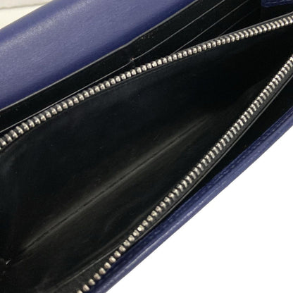 Loewe Wallet Linen Continental Navy Leather