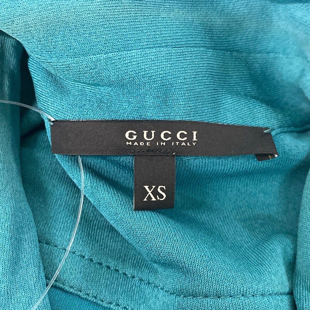Gucci Dress XS Blue Green Bowtie Long Sleeve Knee Length