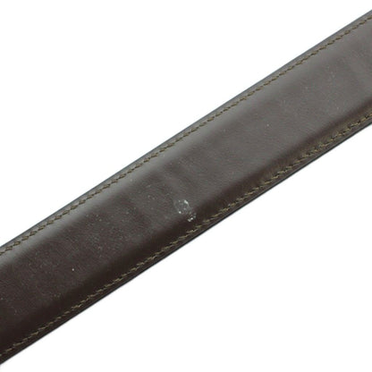 Bvlgari Belt Gold Logo Leather Third Party Brown