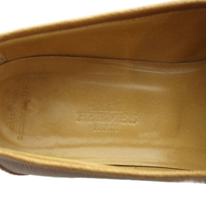Hermes Chaine D'ancre Loafers Moccasins Leather 37 Brown White