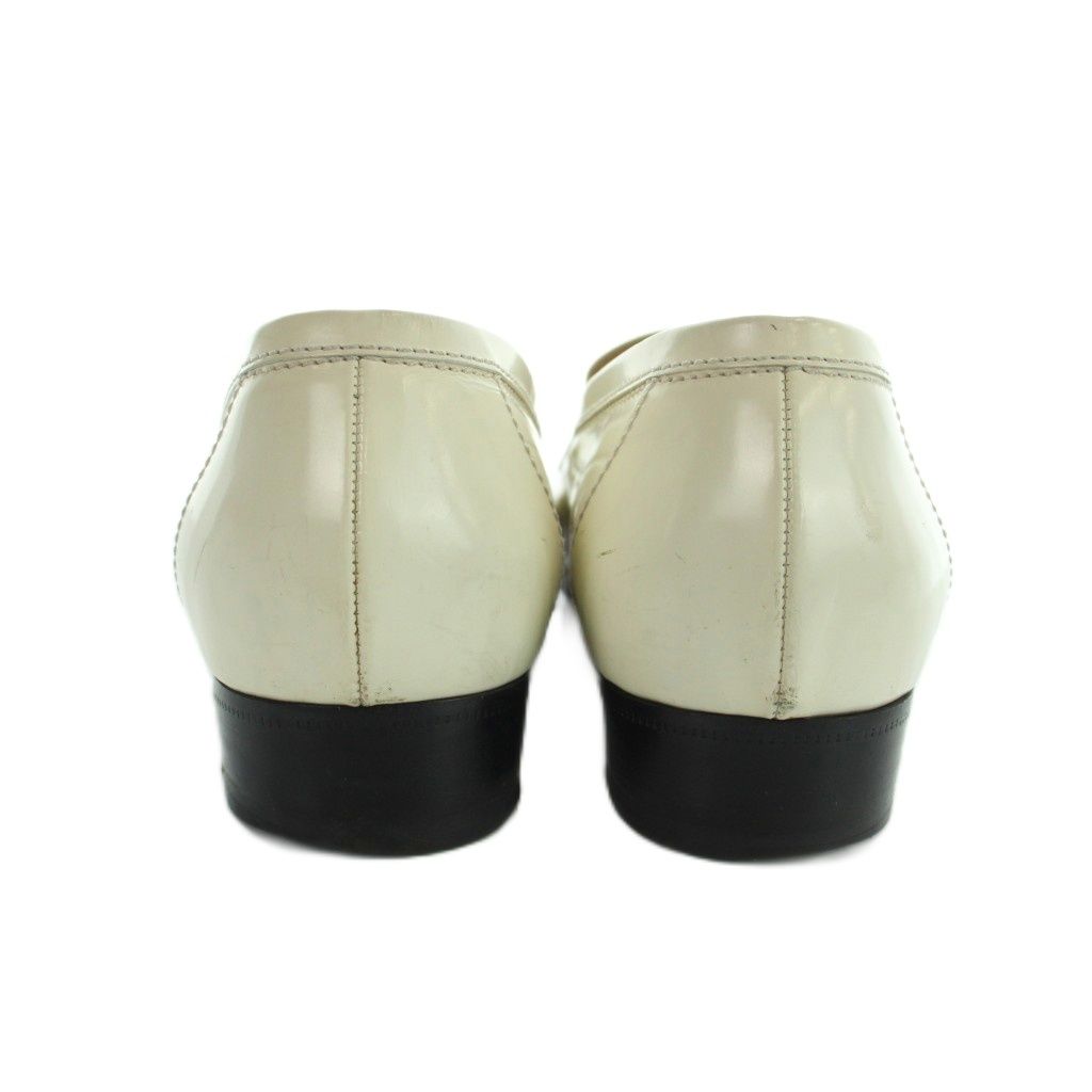 Hermes Chaine D'ancre Loafers Moccasins Leather 37 Ivory