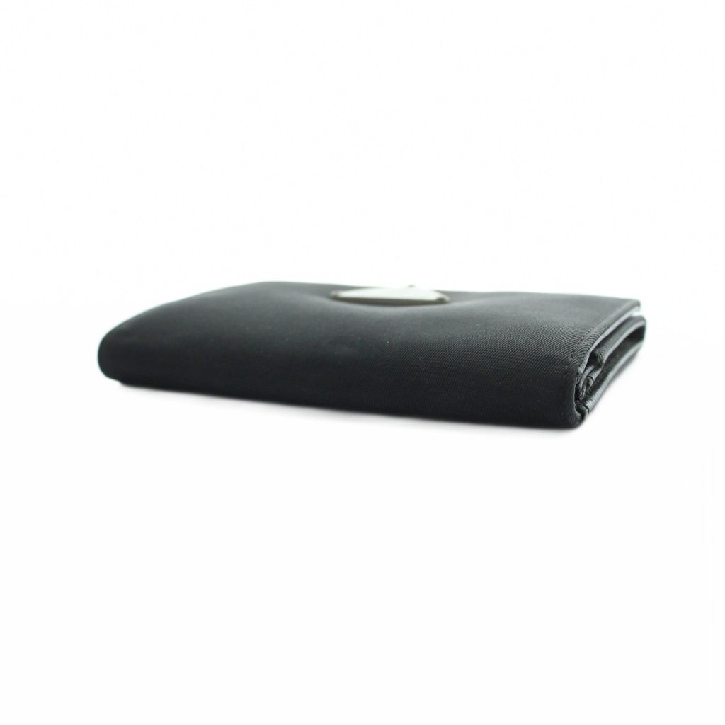 Prada Coin Purse Wallet Logo Triangle Plate Black