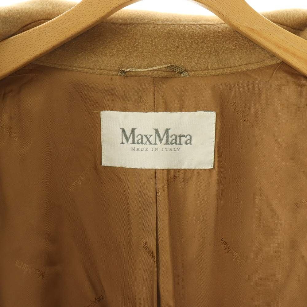 Max Mara White Tag Wool Cashmere Double Long Coat Beige 36