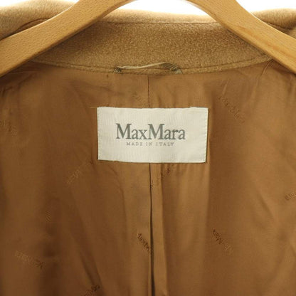 Max Mara White Tag Wool Cashmere Double Long Coat Beige 36