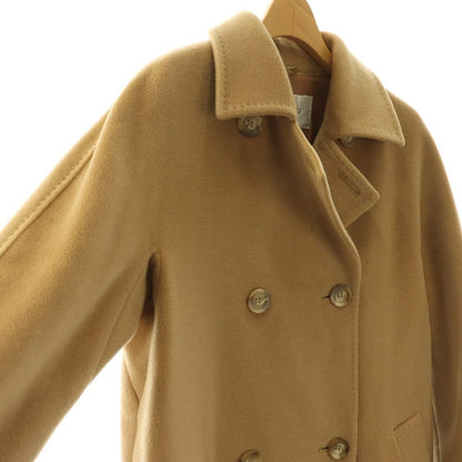 Max Mara White Tag Wool Cashmere Double Long Coat Beige 36