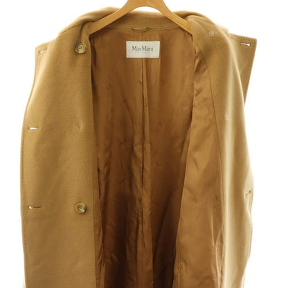 Max Mara White Tag Wool Cashmere Double Long Coat Beige 36