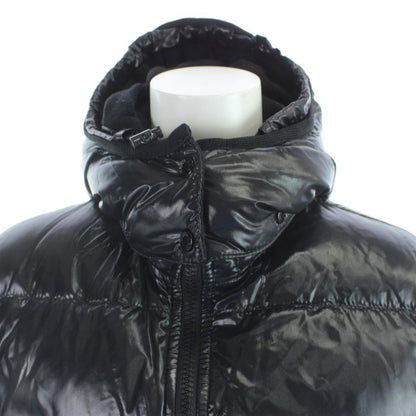 Moncler Badia Down Jacket Patch Logo Nylon Hood 00 Black MW